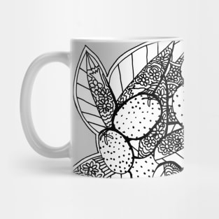 California Kumquats Black and White Pen and Ink Drawing Mug